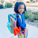 Orange Shimmer 16 Inch Backpack