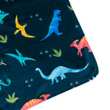 Jurassic Dinosaurs Velour Baby Blanket