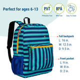 Blue Stripes 16 Inch Backpack