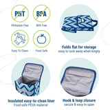 Chevron Blue Lunch Bag
