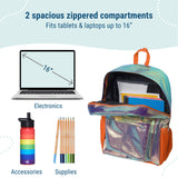 Orange Shimmer 16 Inch Backpack