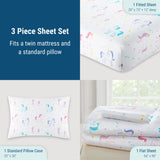 Unicorn 100% Cotton Percale Sheet Set