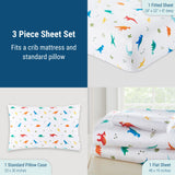Jurassic Dinosaurs 100% Cotton Flannel Sheet Set