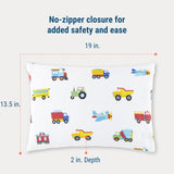 Trains, Planes & Trucks 100% Cotton Percale Pillowcase