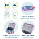 Pink Stripes Lunch Bag