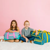 Pink Stripes Overnighter Duffel Bag