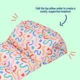 Confetti Peach Microfiber Pillow Lounger