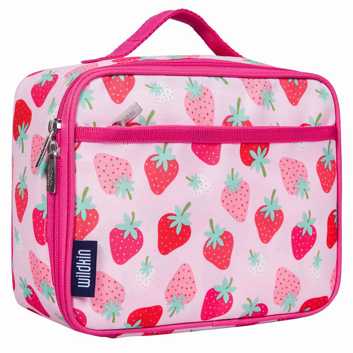 Strawberry Patch Two Compartment Lunch Bag Pink