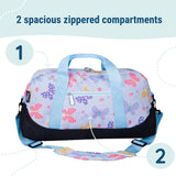 Butterfly Garden Blue Overnighter Duffel Bag