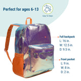 Orange Shimmer 16 Inch Backpack