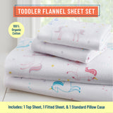 Unicorn 100% Cotton Flannel Sheet Set