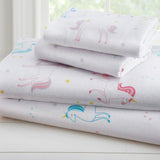 Unicorn 100% Cotton Flannel Sheet Set