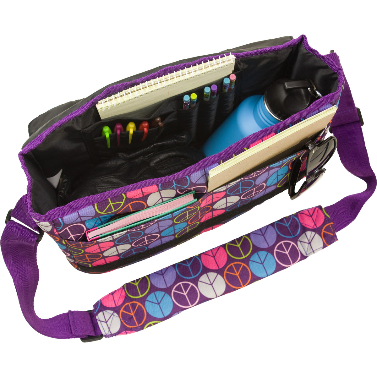 Wildkin Kids Messenger Bag , 13 X 10 X 4 Inches (peace Signs) : Target