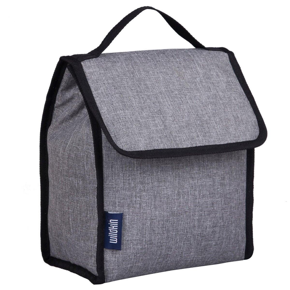 Wildkin Gray Tweed Two Compartment Lunch Bag Grey