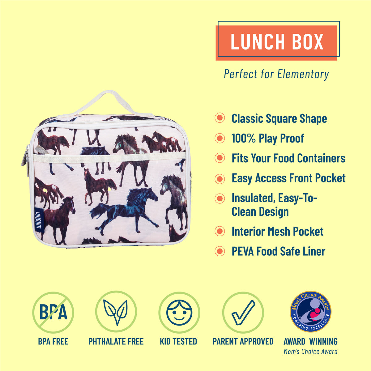 Lunch Tote for Kids Kids Snack Bag Organic Canvas Bag 