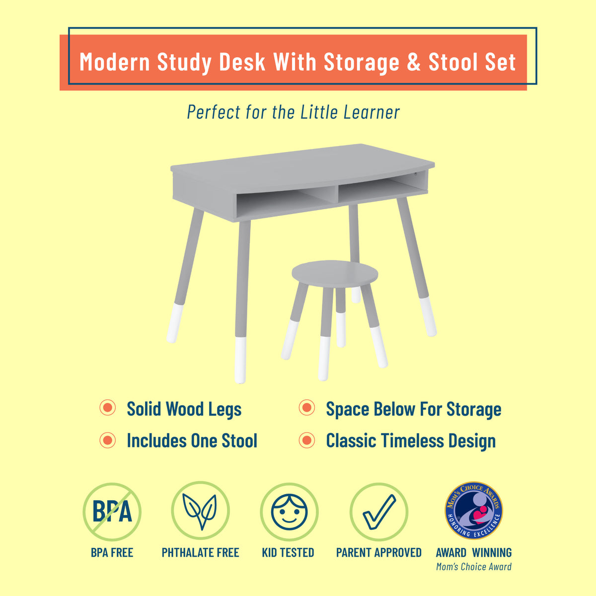 Kids Desk and Stool Set