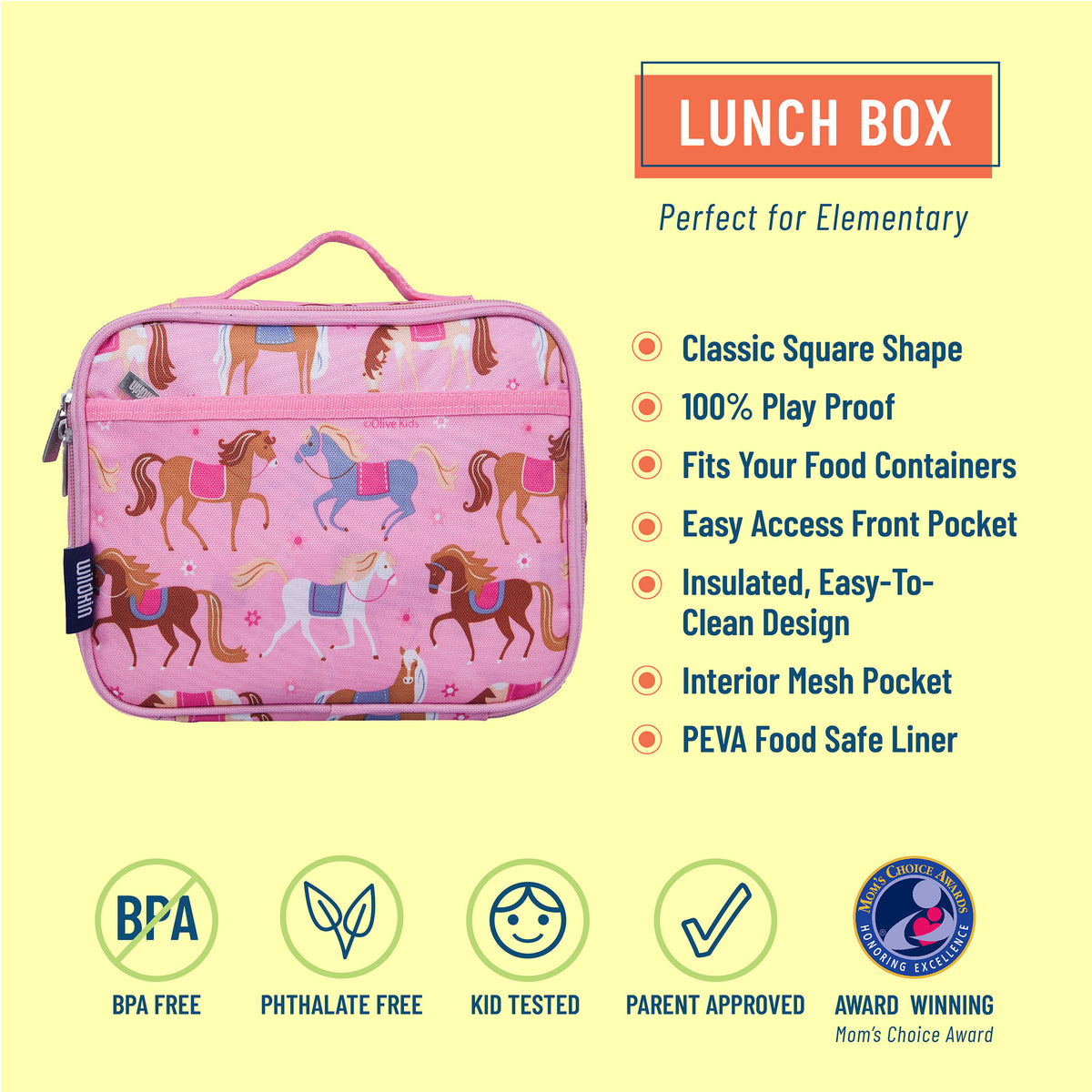 Wildkin Horse Embroidered Lunch Box Gifts For The Rider Kids at