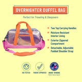 Orange Shimmer Overnighter Duffel Bag