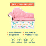 Princess Chaise Lounge w/ Storage - White