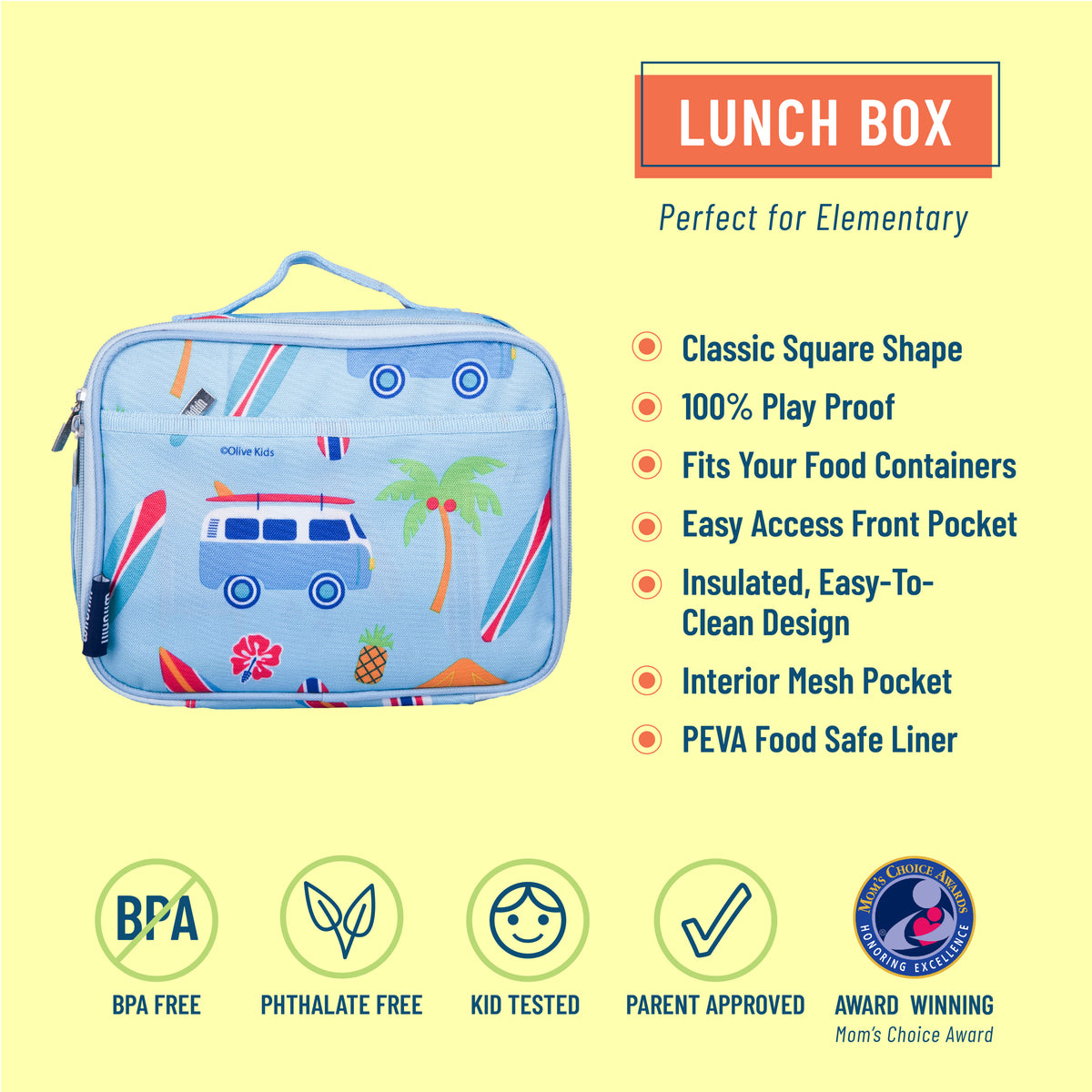 Wildkin Munch 'n Lunch Bag - Olive Kids Under Construction