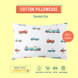 Transportation 100% Cotton Pillowcase - Standard