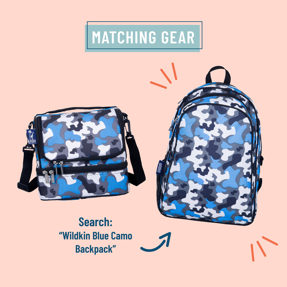 Camo Backpack and Lunchbox Set – The Gingham Tiger