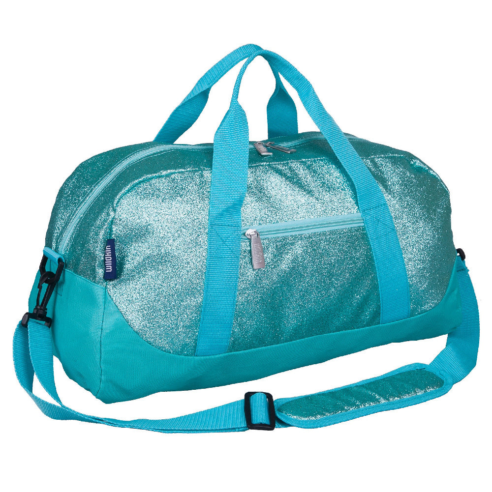 Wildkin Blue Glitter Overnighter Duffel Bag
