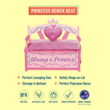 Princess Bench Seat w/ Storage - Pink