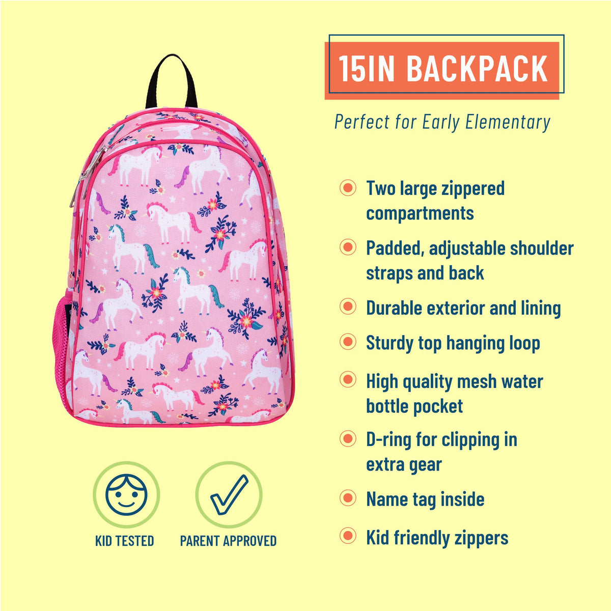 Wildkin Unicorn 15 inch Backpack