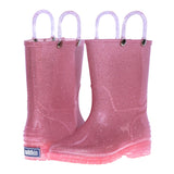 Pink Glitter Rain Boots