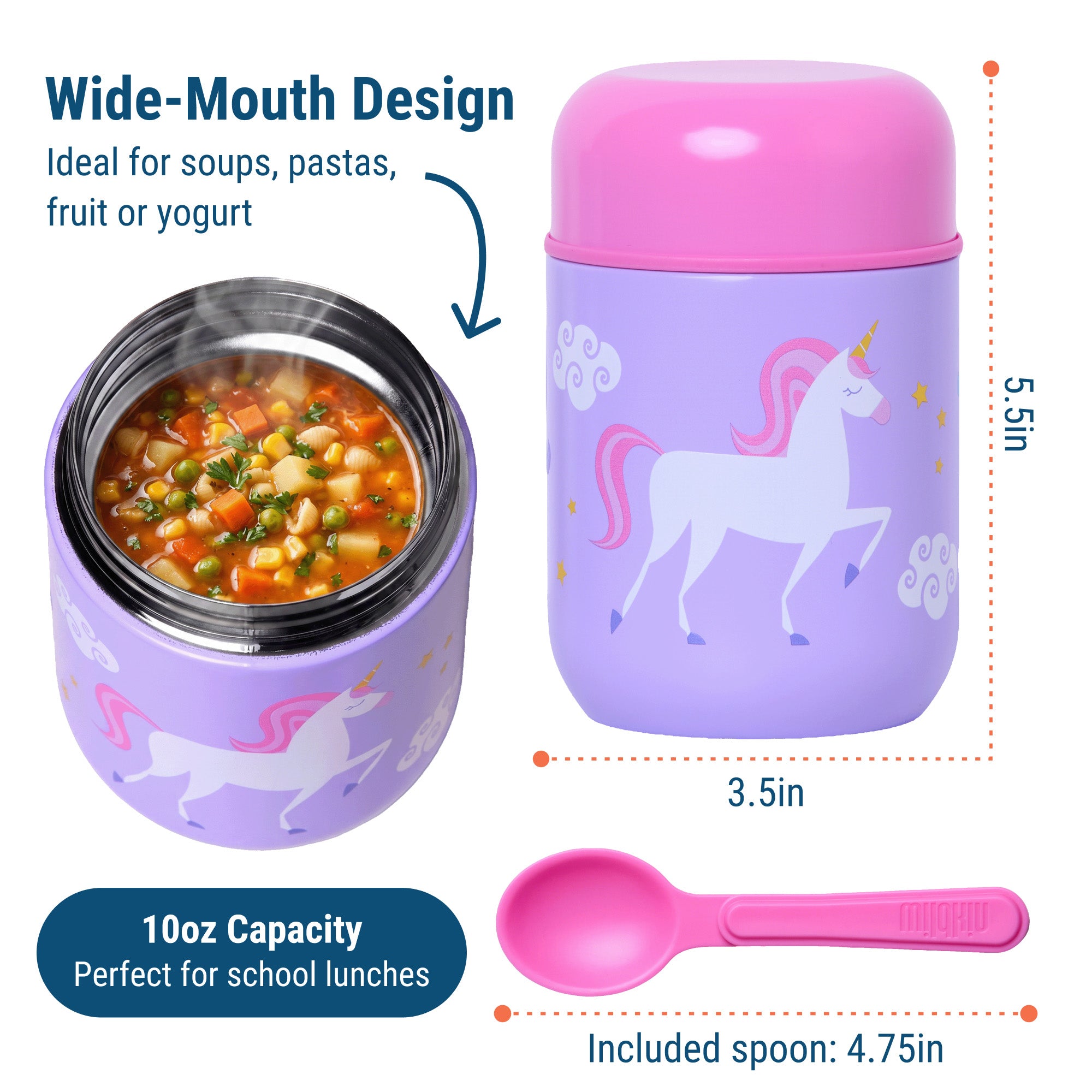 Unicorn Soup Container- 10oz