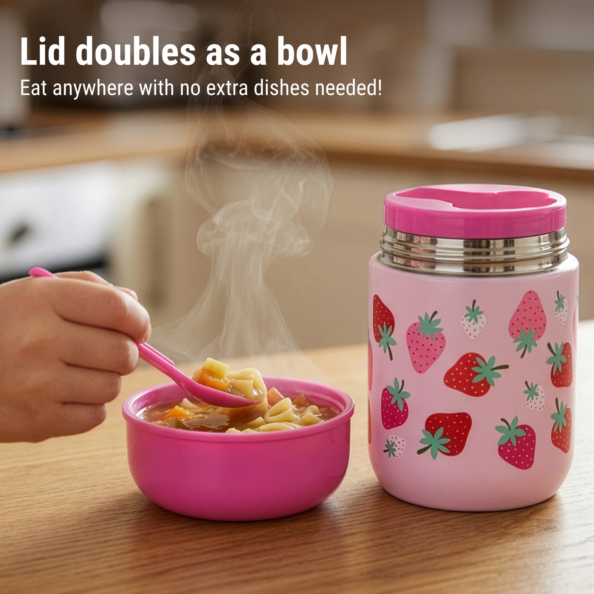 Strawberry Patch Soup Container- 10oz