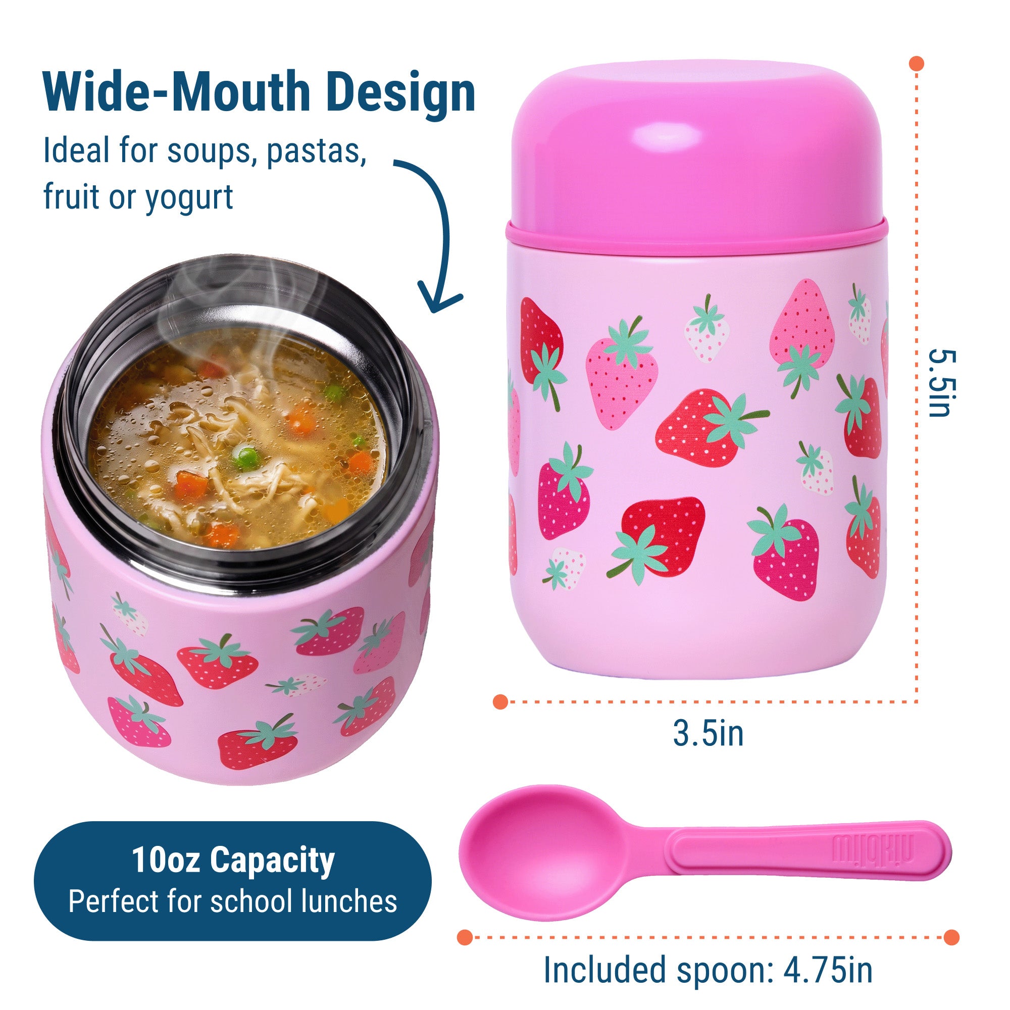 Strawberry Patch Soup Container- 10oz