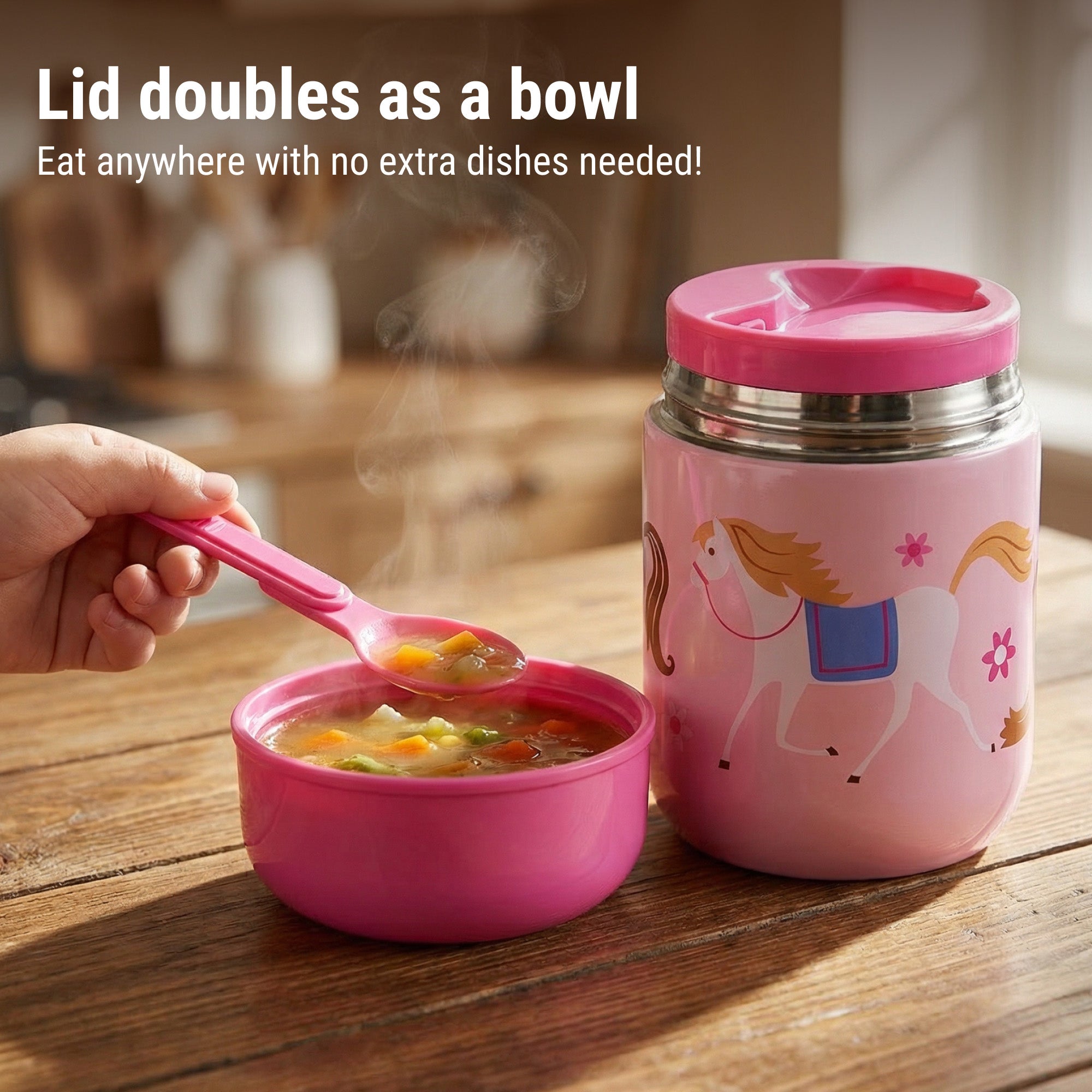 Horses Soup Container - 10oz