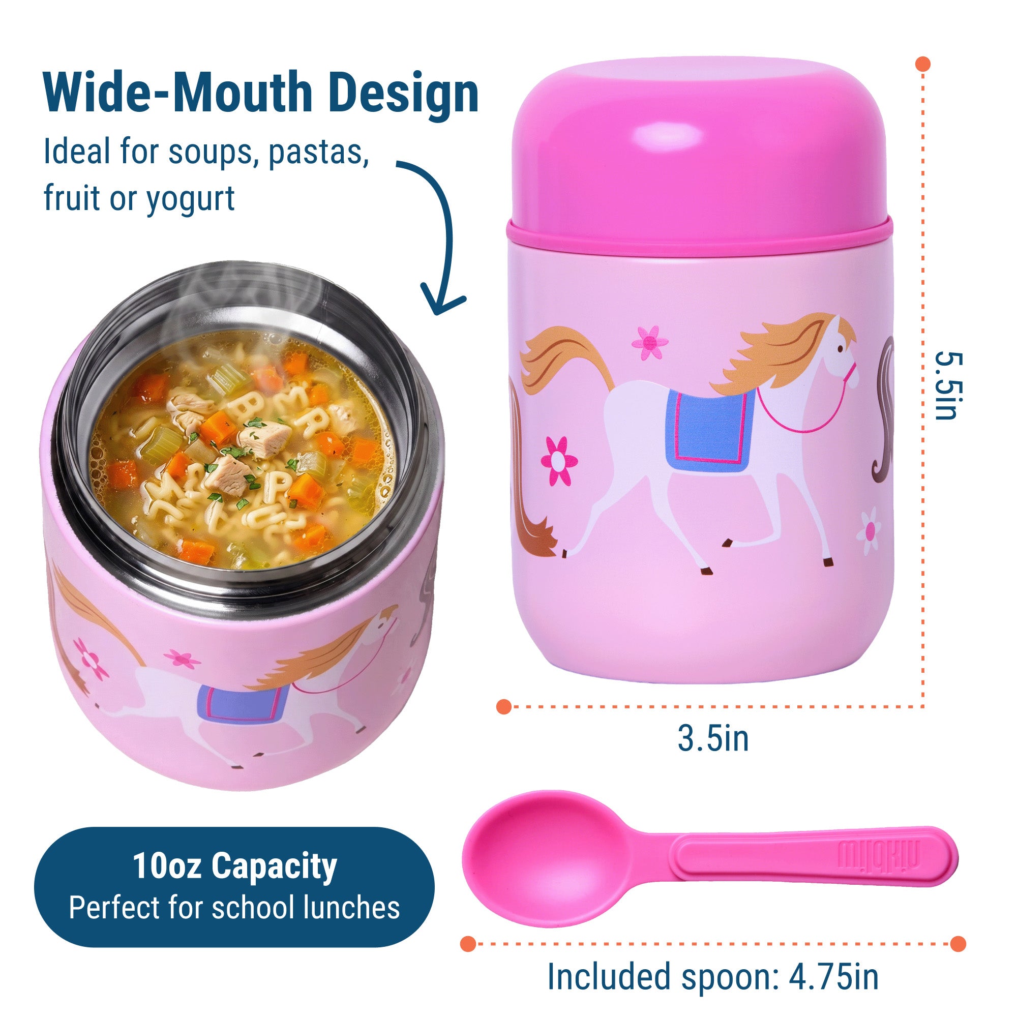 Horses Soup Container - 10oz