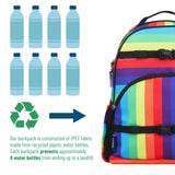 Rainbow Stripe Large ECO Backpack - 18L