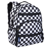 Black and White Checkered Medium Eco Backpack - 12L