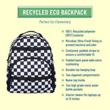 Black and White Checkered Medium Eco Backpack - 12L