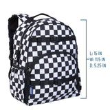 Black and White Checkered Medium Eco Backpack - 12L