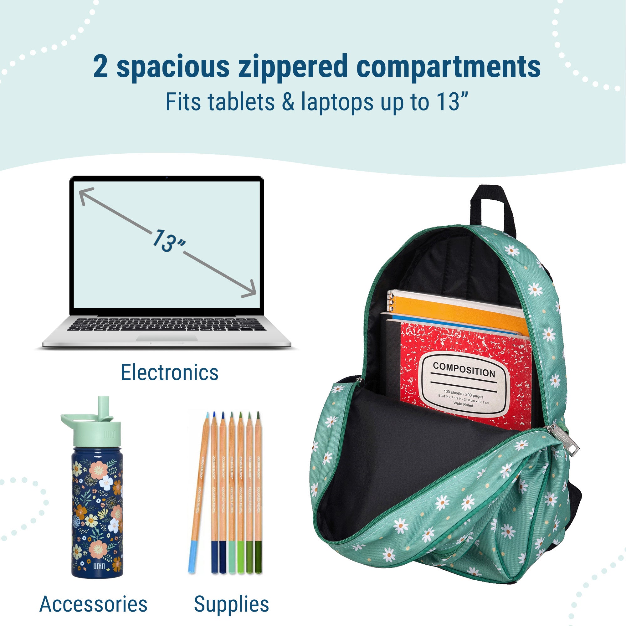 Daisy Dots Backpack
