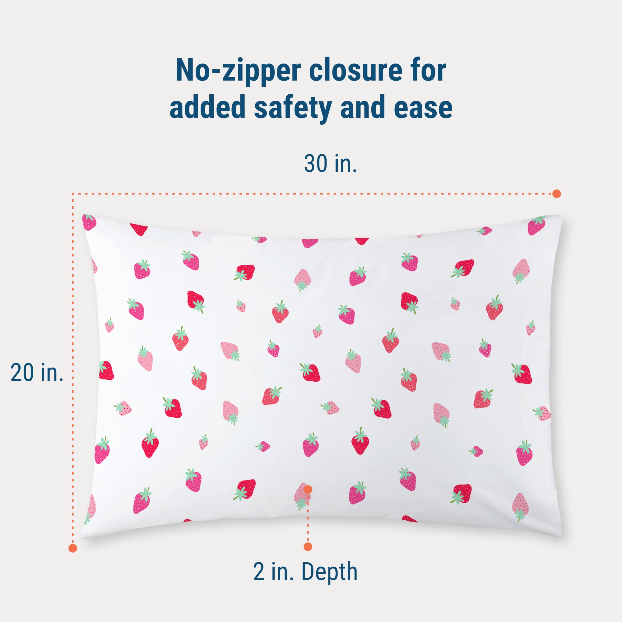Strawberry Patch 100% Cotton Percale Pillowcase