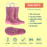 Pink Glitter Rain Boots