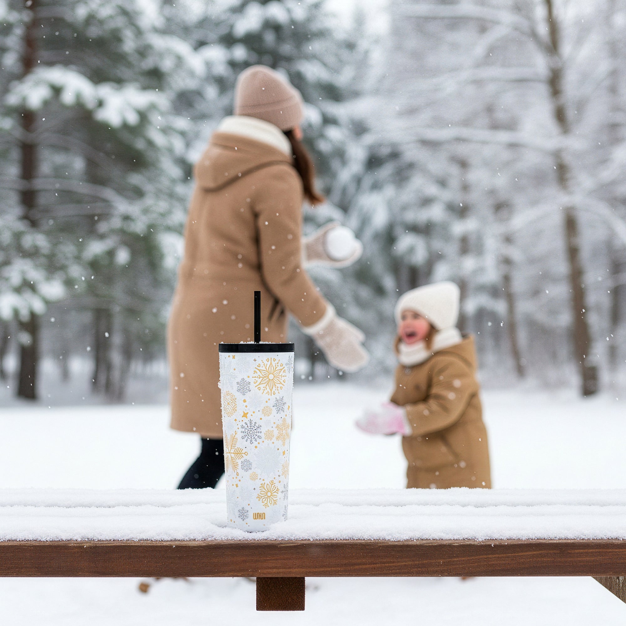 Snow Flakes Tumbler - 24 oz
