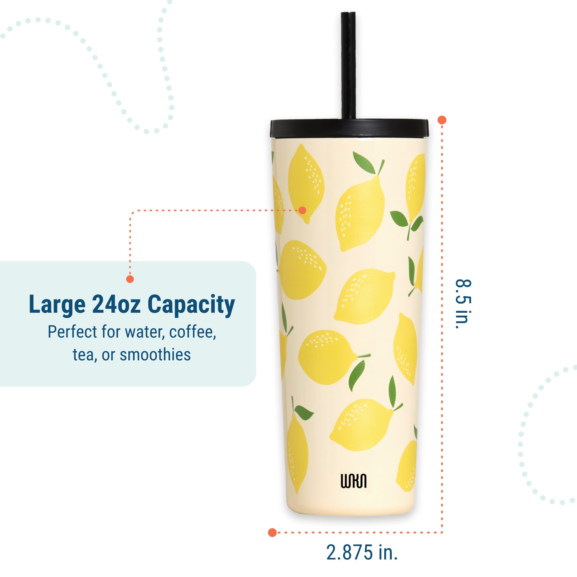 Lemons Tumbler - 24 oz
