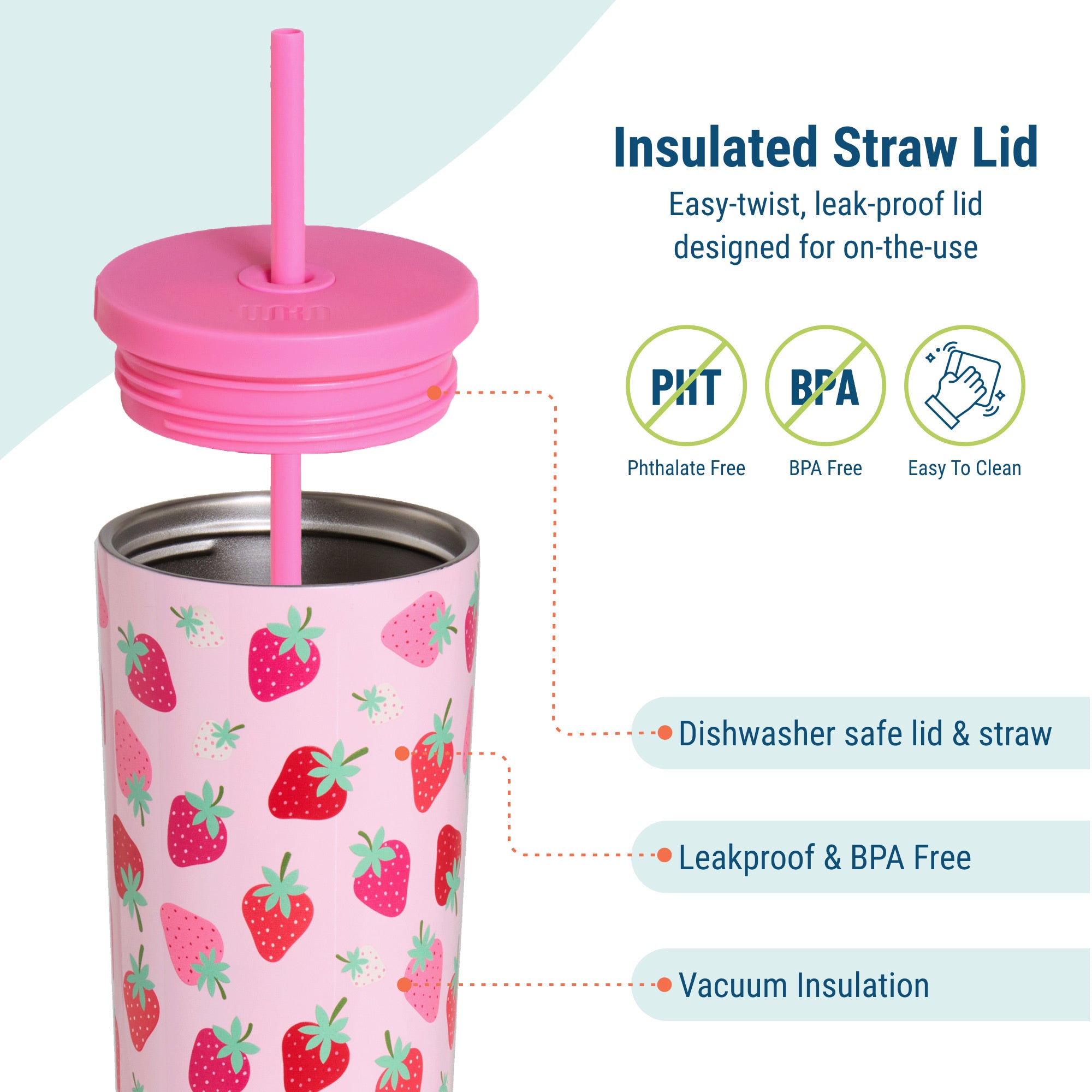 Strawberry Patch Tumbler - 24 oz