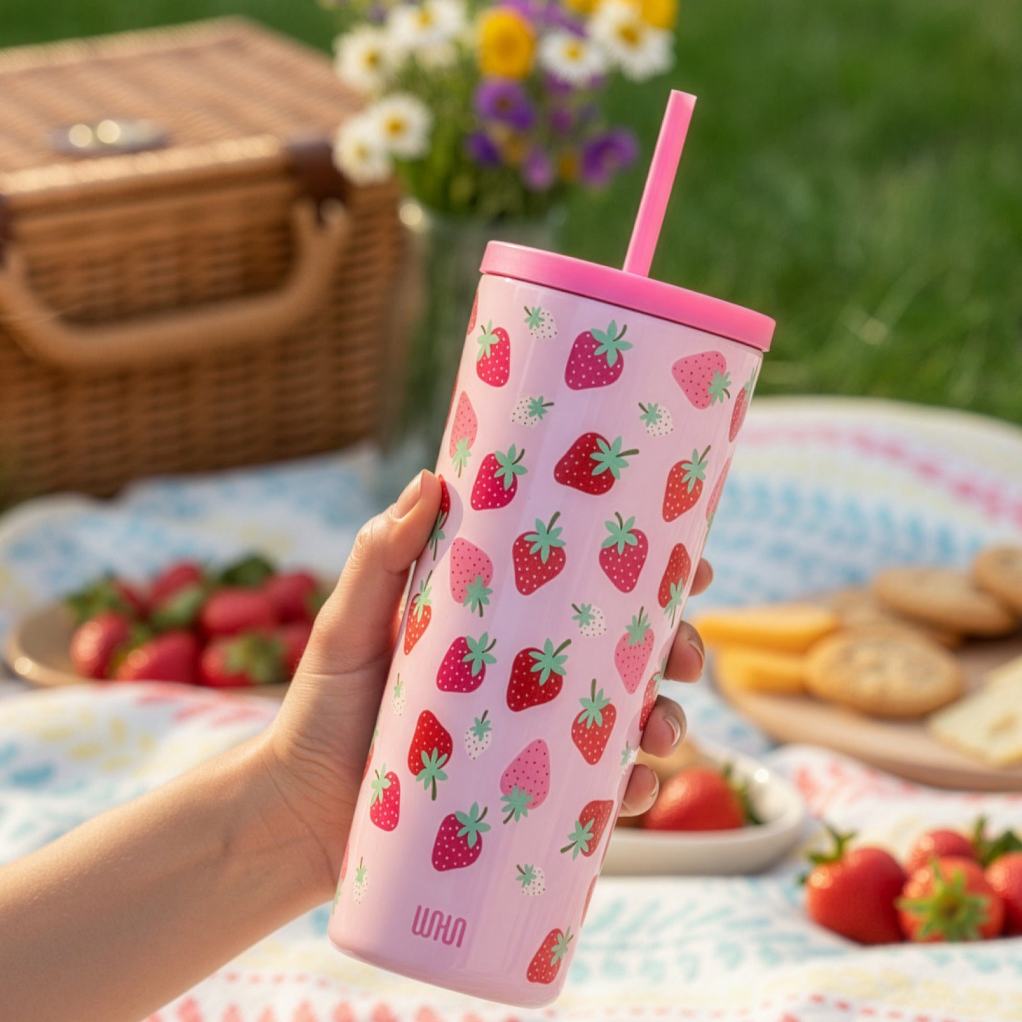 Strawberry Patch Tumbler - 24 oz