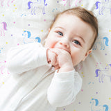 Unicorn 100% Cotton Percale Fitted Crib Sheet