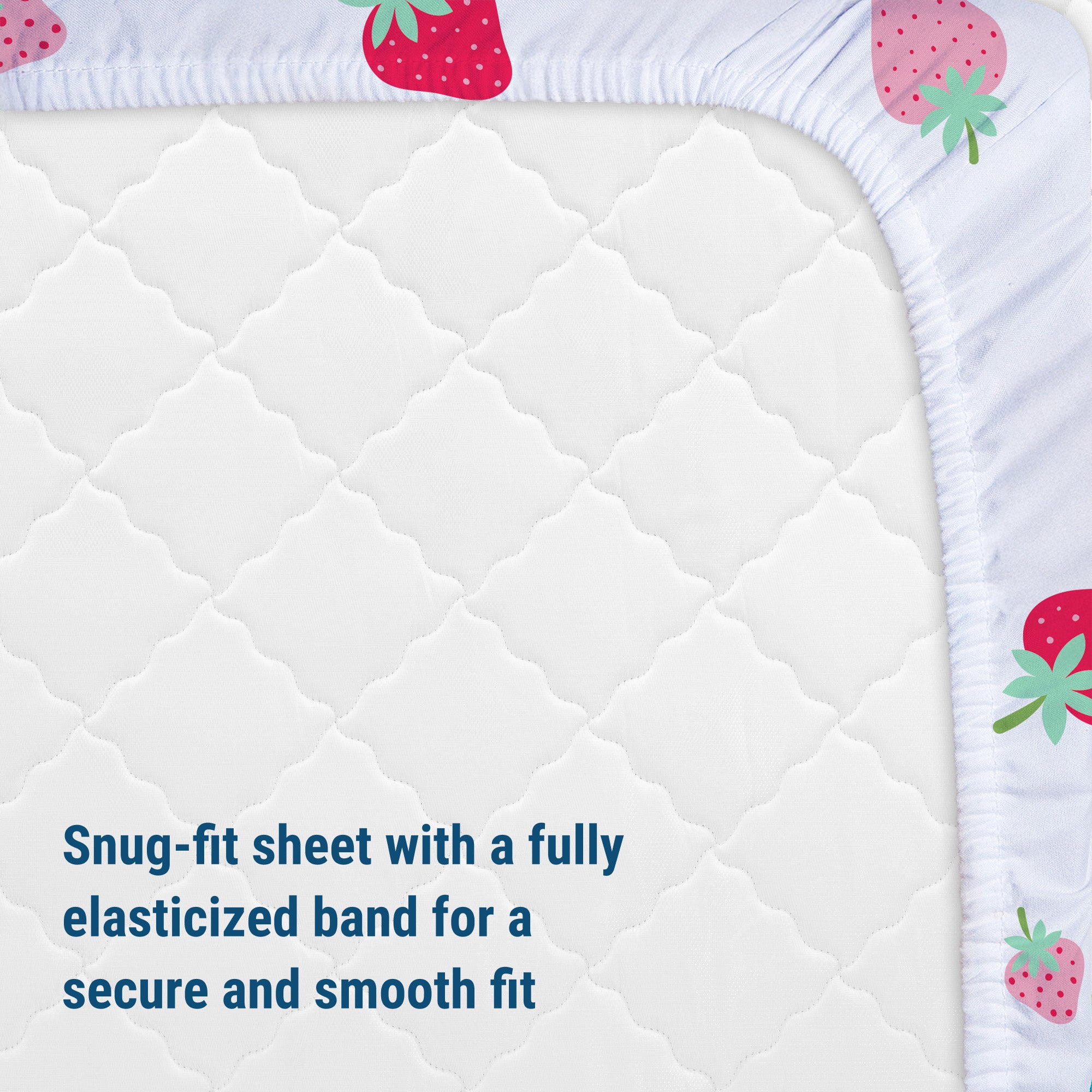 Strawberry Patch 100% Cotton Percale Fitted Crib Sheet