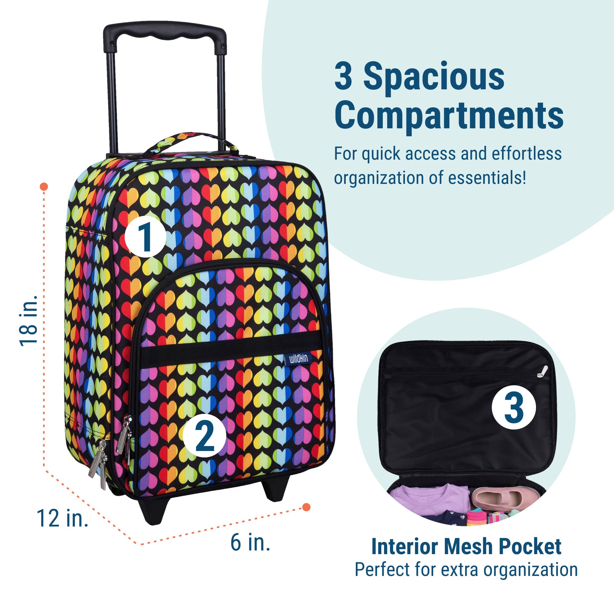 Rainbow Hearts Suitcase