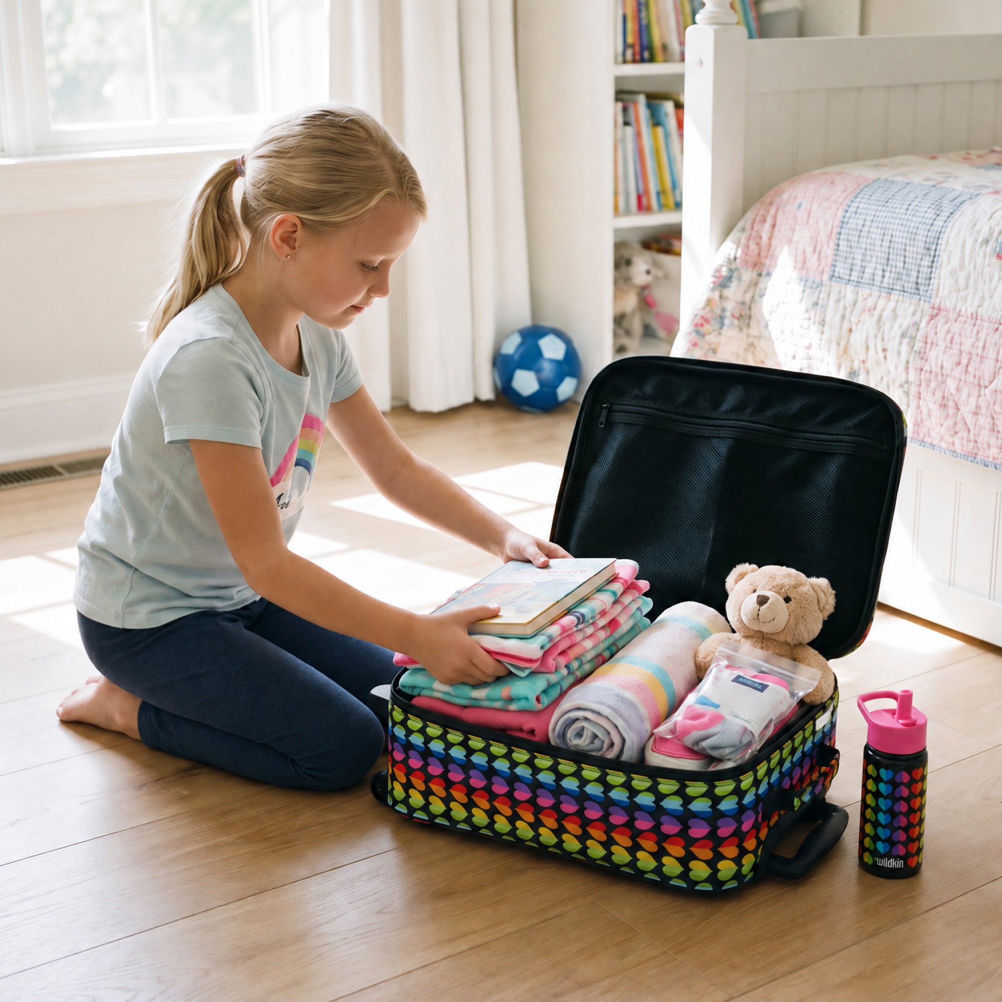 Rainbow Hearts Suitcase